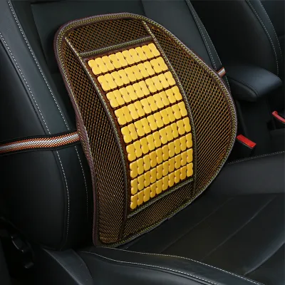Thickened Summer Car Lumbar Support Pillow Breathable Mesh Backrest Pad Office Seat Cushion Low-Back Vehicle Comfort Accessories