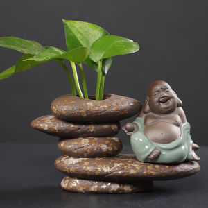 Vòi Rã Nước Hoa Bằng Gốm Sáng Tạo Vòi Rã Nước Hoa Treo Tường Trang Trí Nhà Vườn Phật Giáo Mô Hình Đá Trà Bàn Đất Sét