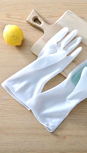 Reusable Silicone Gloves Dish Washing Scrubber Attachment Kitchen Cleaning Waterproof