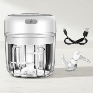 Portable Electric Garlic Ginger Masher Machine USB Rechargeable Stainless Steel Vegetable Crusher Kitchen Tool