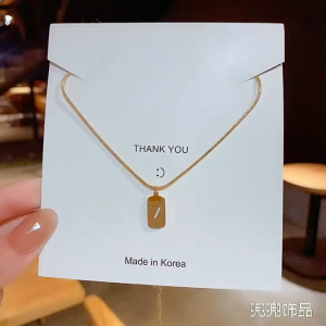 GL Korean fashion strainless steel design Simple lucky NO.7 LOVE Elegant necklaceN8056