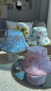 หมวกเด็กป้องกันแดด ลายการ์ตูนหลายแบบ ผ้านุ่ม ใส่สบาย มีสายรัดกันหลุด หมวกเด็กแฟชั่นน่ารักมาก