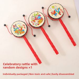 Classic Wooden Plastic Baby Toy Girl Children Newborn Boys And Girls Hand Shake Gongs Traditional Toys Infant Sound Maker