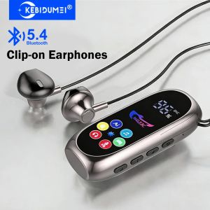 Kebidumei | KEBIDUMEI Clip-on Earphones Bluetooth 5.4 Headphones Gaming Headsets TWS Wireless Earbuds Support TF Card K Song Monitor Mode