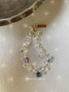 Natural White Crystal Beaded Bracelet Summer Shell Vacation Style Cool Sensation Irregular Color Gemstone Original Design Fashion Jewelry