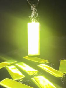 3PCS Reflective Strip Pendant PVC Rectangular Shape Luminous Reflective Keychain Travel Backpack Decoration Pendant