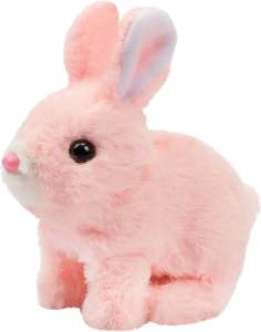 Children Electronic Walking Plush Bunny Robot Toy Rabbit Walking Toy Animal Pet Toy Mainan Arnab Elektrik Kana电动毛绒兔子爬行玩具