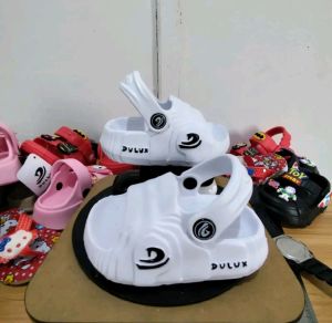 sandal anak tali belakang baby polos dulux bahan karet