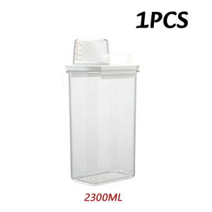 Clear Airtight Food Storage Container Kitchen Measuring Rice Bucket Household Grains Sealed Jar Moisture-proof Food Storage Box