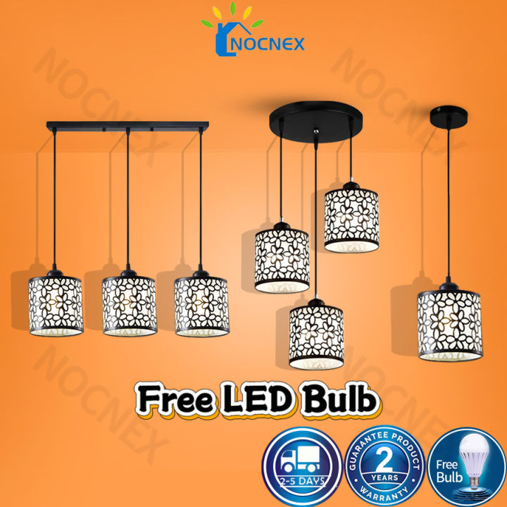 【Free Led Bulb】Nordic Modern Petal Chandelier Ceiling Light LED Pendant