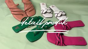 SV7N CYLA Sandal Flat Wanita Untuk Anak Size 26 Sampai 35 Dewasa 36 Sampai 43 Teplek Empuk B-07