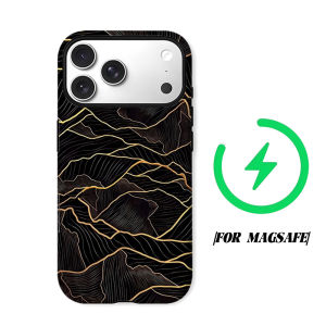 BILIBILI | Golden Line Mountain Phone Case for iPhone 18 17 16 15 14 13 12 11 Air Pro Max Plus Double-layer Cover