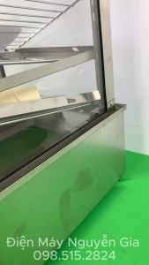 Tủ hấp nóng trưng bày và bảo quản bánh bao bằng kính cường lực và inox không gỉ nhập khẩu