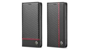 Ốp Lưng Ví Lật Bằng Sợi Carbon Cao Cấp EUCAGR Cho iPhone 17/17 Pro Max Chất Liệu Da PU Có Khe Đựng Thẻ Chống Sốc Từ Tính