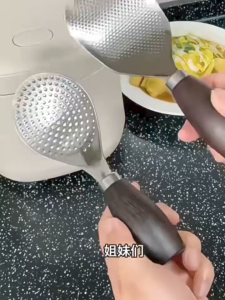 1pc sendok nasi anti lengket tahan panas Lapisan anti lengket mencegah nasi lengket sendok nasi anti lengket stainless
