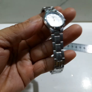 Đồng hồ đeo tay ALBA size 26mm mặt trắng dây kim loại cho nữ