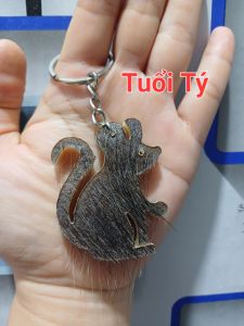 Móc khóa da trâu tuổi Tý