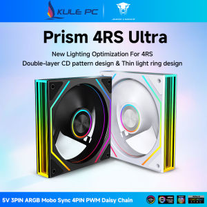 Jungle Leopard Prism 4RS Ultra ARGB CPU Fan 120mm Black / White PC Cooler Fan Axis Light Ring Infinity Mirror 5V 3PIN ARGB Mobo Sync 4PIN PWM Daisy Chain