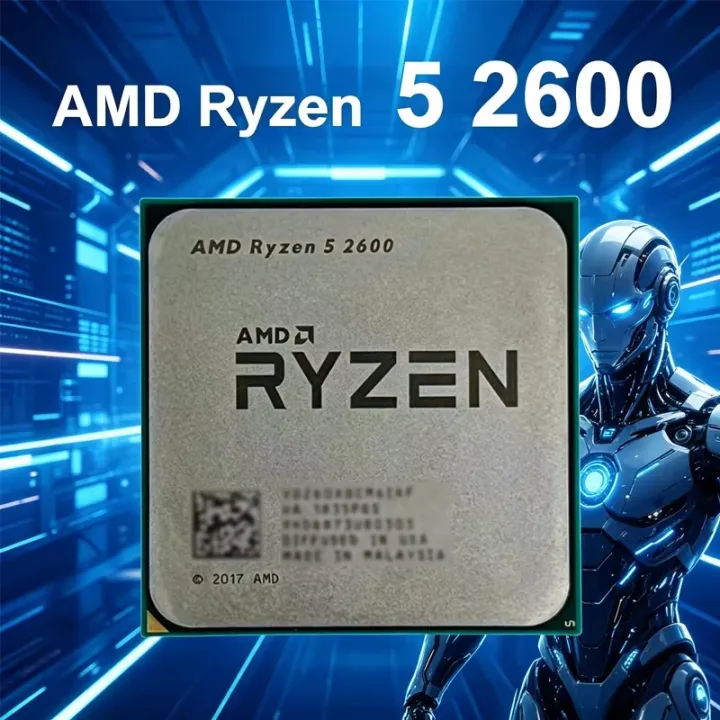 AMD | AMD Ryzen 5 2600 CPU Processor 100% Brand New and Original Socket AM4 Hot Sale AMD Ryzen 5 R5 2600 3.4GHz 6-Core 12-Thread