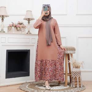 GAMIS KNIT MIDI MOTIF DAN SALUR