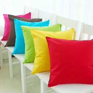 หมอนอิง สีพื้น สีสวยสดใส หมอน18 นิ้ว หมอนอิงโซฟาสีพื้น หมอนหนุนหลัง บ้าน ร้านอาหาร ผ้าไมโครกันไรฝู่ สังเคราะห์เกรด