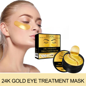 EELHOE | EELHOE 24k Gold Eye Mask Removing Pouch Reducing Wrinkle Dark Circles Fade Fine Lines Anti-Aging Moisturizing Collagen Eye Masks