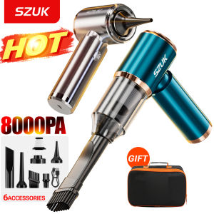 SZUK 8000Pa Portable Car Vacuum Cleaner Powerful Mini Cleaner Cleaning Machine Strong Suction Wireless Handheld Vacuum Cleaner