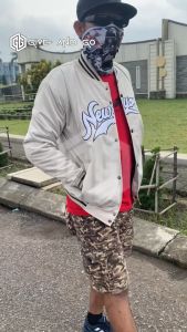 Varsity Jacket Baseball New York Cream Taslan Import Bordir Premium JunasCloth