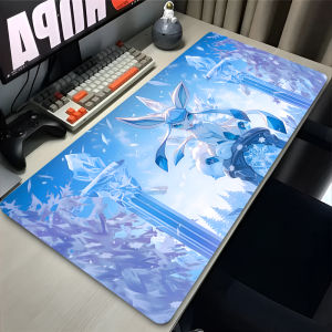 Bandai | Mouse Pad Anime P-pokemon Glaceon PC Gamer Cabinet Mousepad Kawaii Eevee Keyboard Rug Laptop Accessories Gaming Desk Mat