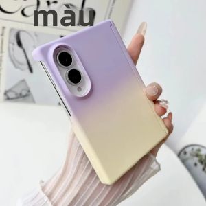 Ốp Điện Thoại Chống Sốc Chống Va Đập Màu Sắc Gradient Tương Phản Dành Cho Samsung Galaxy Z Fold Ultra 8 7 6 5 4 - Vỏ Bảo Vệ Có Bảo Vệ Bản Lề
