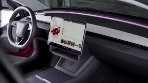 Hộp Đựng Đồ Ẩn Dưới Màn Hình Tesla Model 3 Highland Y 2024 Chất Liệu ABS+Silicon Bảo Vệ Màn Hình Trung Tâm Phụ Kiện Trang Trí