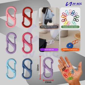 NANVAN NVN-HK01 GANTUNGAN HOOK MINI - KLIP GANTUNGAN WARNA WARNI SERBAGUNA - PENGAIT UNTUK TASBOTOLKUNCI DLL