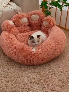 [Rẻ vô địch] Nệm Cho Chó Mèo - Ổ Nệm Giường Nằm Hình Bàn Chân Cho Chó Mèo