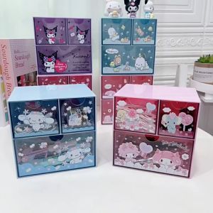 สวยงาม กล่องลิ้นชัก Sanrio Character ขนาด 15×15×11.8 cm รายละเอียดตามภาพ