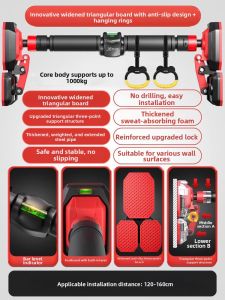 XTEP | Doorway Fitness Bar for Pull Ups No Drilling Required