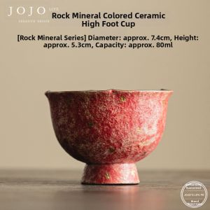 Rock Color Ceramic Flower Mouth High Foot Cup