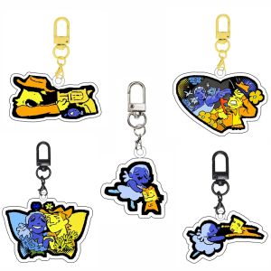 Bandai | For Deltarune Chapter 5 Game Seven Flowers Flowery Aqua Seth Colored Green Acrylic Keychain Decoration Pendant Festival Gift
