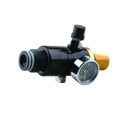 HPA M18 * 1.5หรือ5/8-18UNF เรกูเลเตอร์วัดแรงดันเอาต์พุต1800PSI วาล์วระบายถังอากาศที่ควบคุมได้สำหรับชิ้นส่วนสถานีดำน้ำ