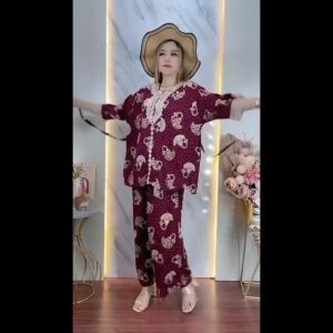 Setelan daster arab renda jumbo one set wanita dewasa terbaru