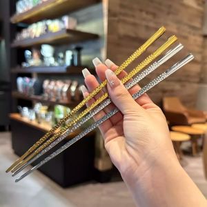 Ánh Sáng Cao Cấp Đũa Inox 304 Thân Thiện Với Môi Trường Đơn Giản Sáng Tạo Chắc Chắn Đánh Hạt Nhà Bếp Bộ Đồ Ăn Cho Hộ Gia Đình