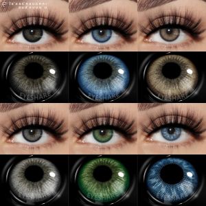 EYESHARE 1 คู่แฟชั่นแต่งหน้าความงามคอนแทคเลนส์นุ่มรายปีสีเขียวรายชื่อตาสีเลนส์เลนส์สี