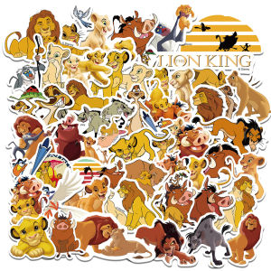 50PCS Disney The Lion King Stickers Waterproof Graffiti Phone Laptop Luggage Guitar Notebook Cartoon Movie Stickers Kids Toys