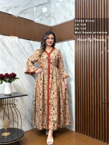 MiDI DRESS RAYON MOTIF//DRESS RAYON//PERMATÀ DRESS//DRESS HAWET