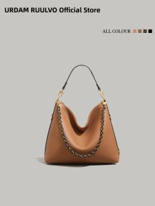 URCDN RDALVO | Vintage Litchi Texture Shoulder Crossbody Bag for Work and Commuting