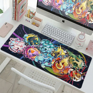 Bandai | Pink Espeon Gaming Cabiner Keyboard Pad Cute Rubber Non-slip Mouse Mat with Stitch Edge Washable Pokemon Desktop Protect Carpets