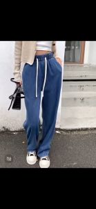 คลินิก กางเกงยีนส์หญิง ทรงกระบอกเอวสูง ใส่สบาย เอวยางยืด มี 4 สี