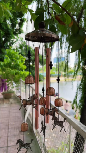 Chuông gió trang trí ngoài trời sân vườn chuông gió ống đồng cỡ lớn quà tặng ý nghĩa