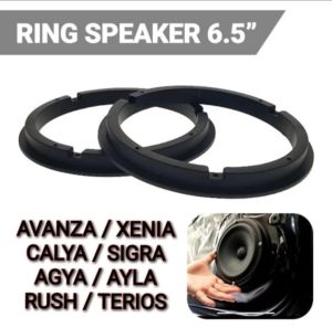 Ring Speaker 6.5 inch PNP Toyota Avanza / Daihatsu Xenia Agya Ayla Calya Sigra Rush Terios Raise Rocky Yaris Cross Plastik ABS Tebal Mat Tatakan Dudukan 6.5inch Plug & Play P & N Mobil