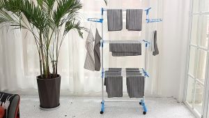 Multifunction 3 Tier Foldable Drying Rack Clother Rack Clothes Shirt Rack Laundry Hanger Balcony Organizer Rack