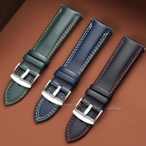 Vintage Quick Release 20mm 22mm 24mm Cowhide Leather Watch Bands for Men Women Watch Strap Accessories Pin Buckle for Samsung